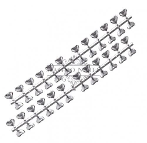 48 Color Dots - UV Gel Präsentationsdisplay klar - in Herz Form