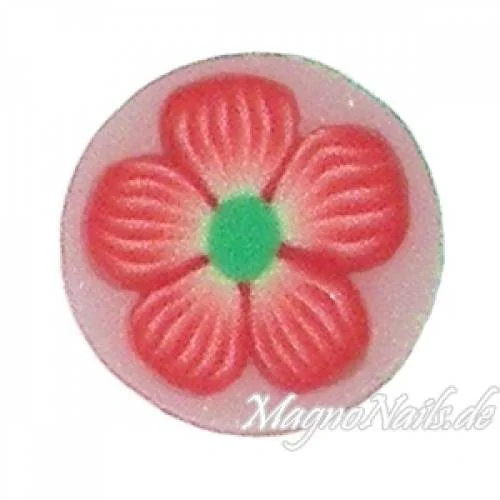 Fimo Stange - Blume rot