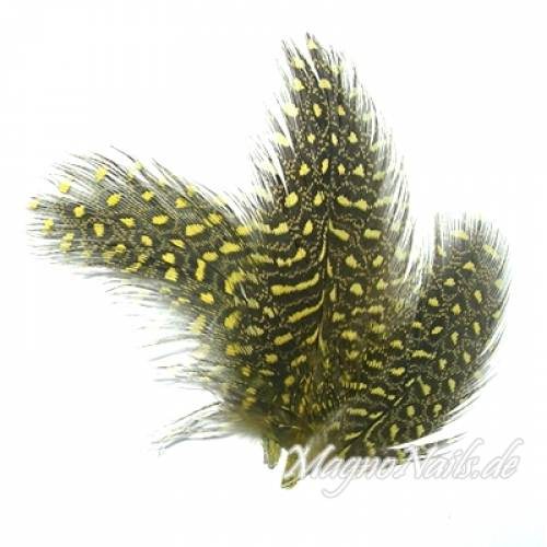 Nail Art Feder gelb Nägel Nail art Nailart Nageldesign Nagel