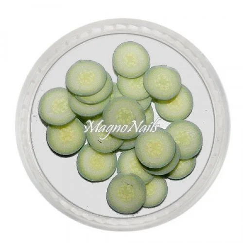 Einlegemotive - Fimo Früchte - Gurke Nails Nagel Nögel Nailart