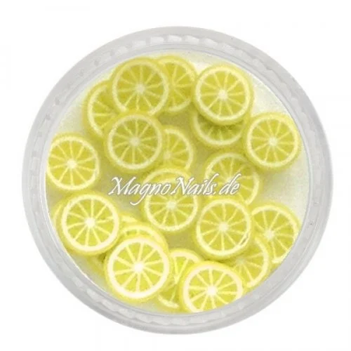 Einlegemotive - Fimo Früchte - Zitrone groß Nail Art Nails Nagel Nögel Nailart