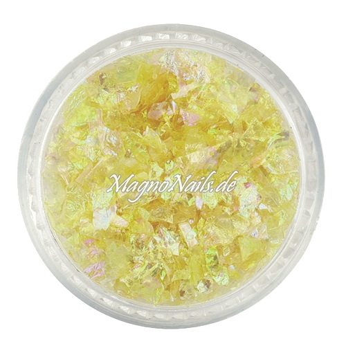 Feine Glitter Flakes sonnengelb Nails Nagel Nögel Nailart