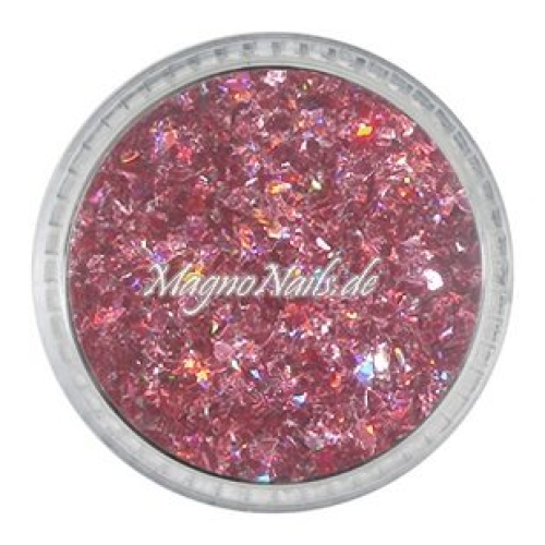 Feine Glitter Flakes altrosa hologramm Nails Nagel Nögel Nailart