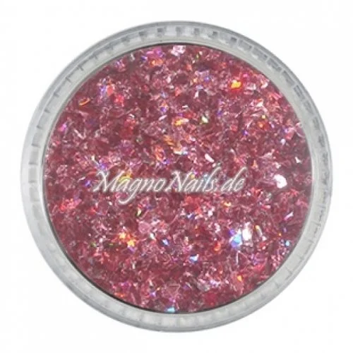 Feine Glitter Flakes altrosa hologramm Nails Nagel Nögel Nailart