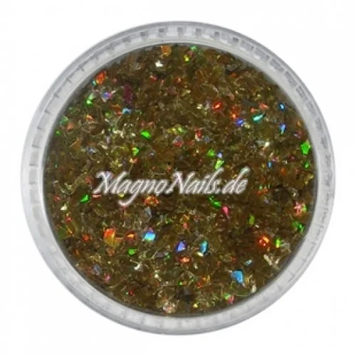 Feine Glitter Flakes gold hologramm Nails Nagel Nögel Nailart