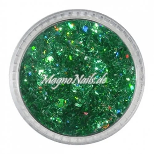 Feine Glitter Flakes grün hologramm Nails Nagel Nögel Nailart