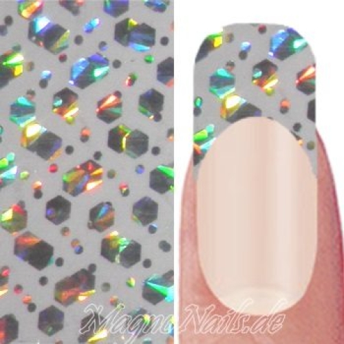 Nail Art Transfer Folie 1,5m - Nail Foil -  Hexagon Drops Nailart Nails Nägel Schmuck TransferFolie Nagelfolie Nageldesign