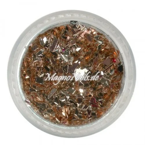 Glass Glitter - Glas Splitter - hellbraun Nail Art Nails Nagel Nögel Nailart