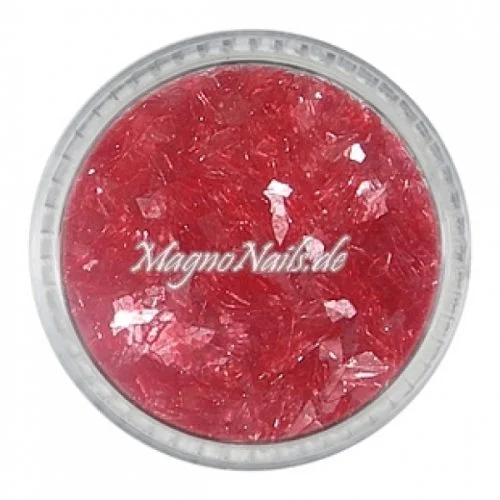 Glass Glitter - Glas Splitter - rot klar Nail Art Nails Nagel Nögel Nailart