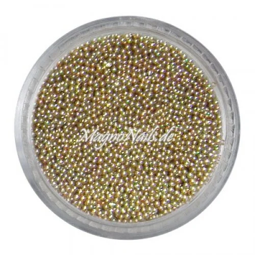 Nail Art Glasperlen - Glas Beads - light gold Nägel Nail art Nailart Nageldesign Nagel