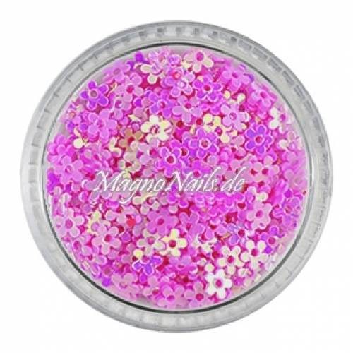 Glitter Shapes - Einlegemotive - Blumen pink gelocht Nail Art Nails Nagel Nögel Nailart Einleger
