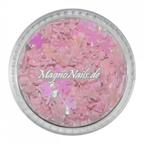 Glitter Shapes - Einlegemotive - Kleeblätter rosa Nail Art Nails Nagel Nögel Nailart Einleger