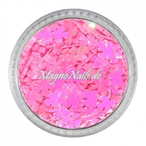 Glitter Shapes - Einlegemotive - Kleeblätter pink Nail Art Nails Nagel Nögel Nailart Einleger