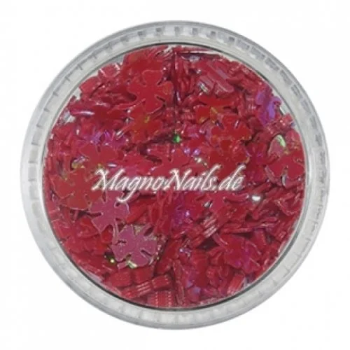 Glitter Shapes - Einlegemotive - Kleeblätter weinrot Nail Art Nails Nagel Nögel Nailart Einleger