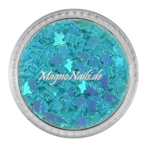 Glitter Shapes - Einlegemotive - Schmetterlinge türkis Nail Art Nails Nagel Nögel Nailart