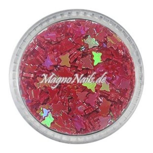 Glitter Shapes - Einlegemotive - Schmetterlinge weinrot Nail Art Nails Nagel Nögel Nailart