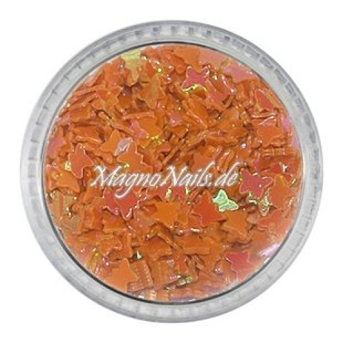 Glitter Shapes - Einlegemotive - Schmetterlinge orange Nail Art Nails Nagel Nögel Nailart
