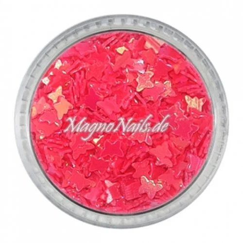 Glitter Shapes - Einlegemotive - Schmetterlinge korallenrot Nail Art Nails Nagel Nögel Nailart