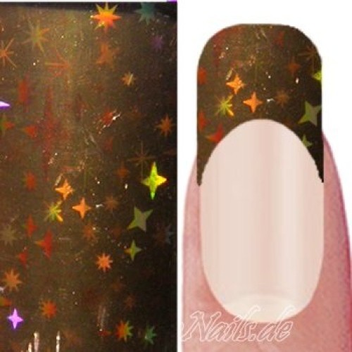 Nail Art Transfer Folie 1,5m - Nail Foil - Gold Stars Nagelfolie Nageldesign Folie Tranferfolie Nailart