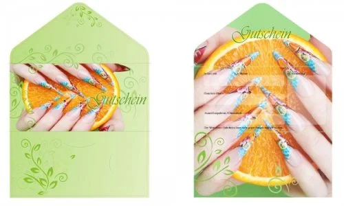 Geschenk Gutschein Karte Gutscheine günstig Nail Nageldesign Nägel