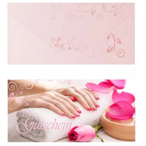 10 x Geschenk Gutschein Karten Nageldesign Fusspflege Fußpflege