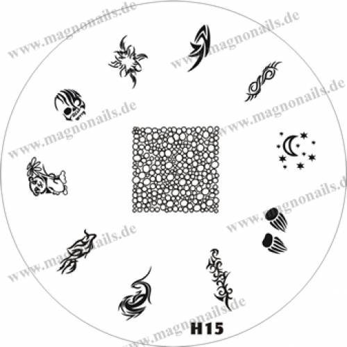Nail Stamping Schablone H15