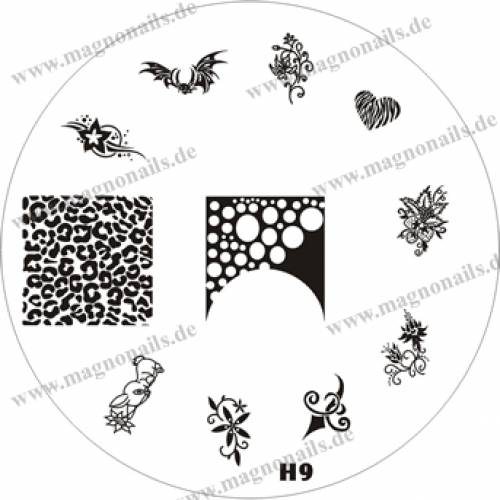 Nail Stamping Schablone H9
