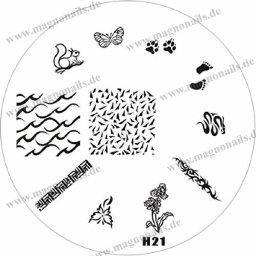 Nail Stamping Schablone H21