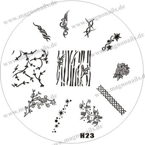 Nail Stamping Schablone H23