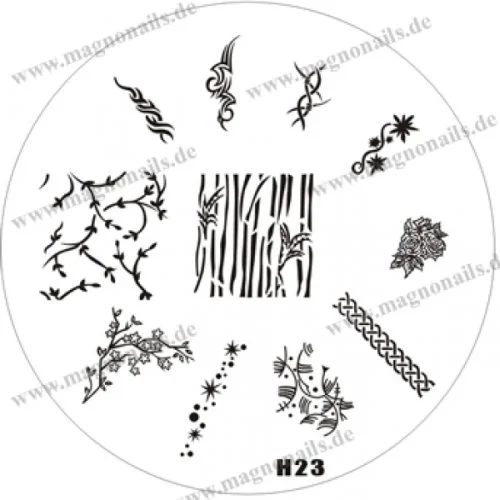 Nail Stamping Schablone H23