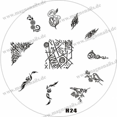 Nail Stamping Schablone H24