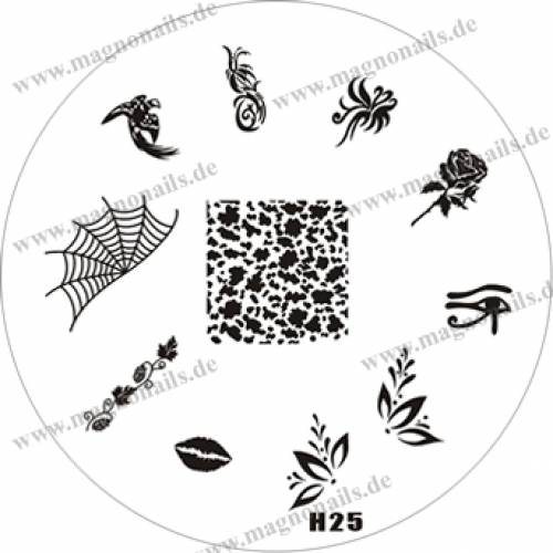 Nail Stamping Schablone H25