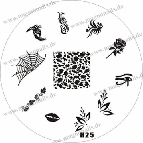 Nail Stamping Schablone H25