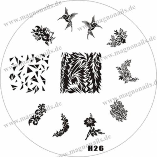 Nail Stamping Schablone H26