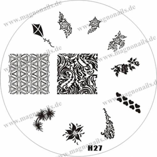 Nail Stamping Schablone H27