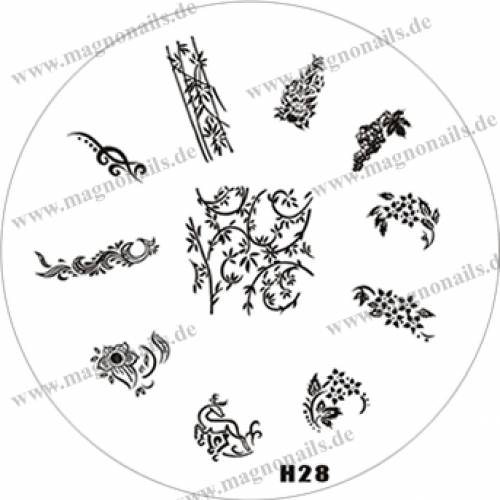 Nail Stamping Schablone H28