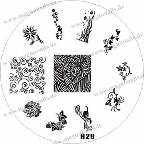 Nail Stamping Schablone H29