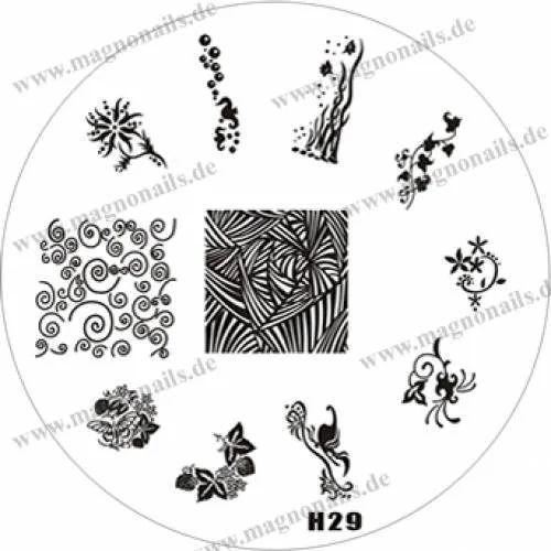 Nail Stamping Schablone H29