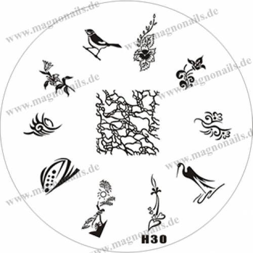 Nail Stamping Schablone H30