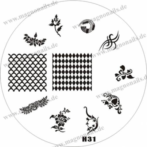 Nail Stamping Schablone H31