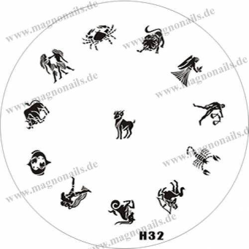 Nail Stamping Schablone H32