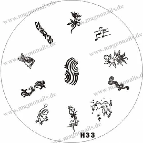 Nail Stamping Schablone H33