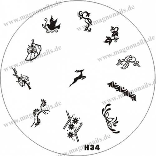 Nail Stamping Schablone H34