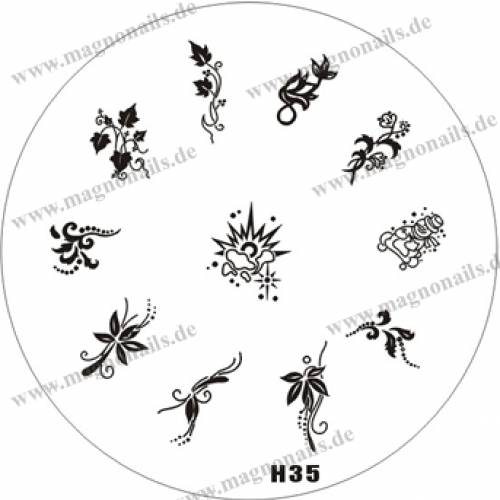 Nail Stamping Schablone H35