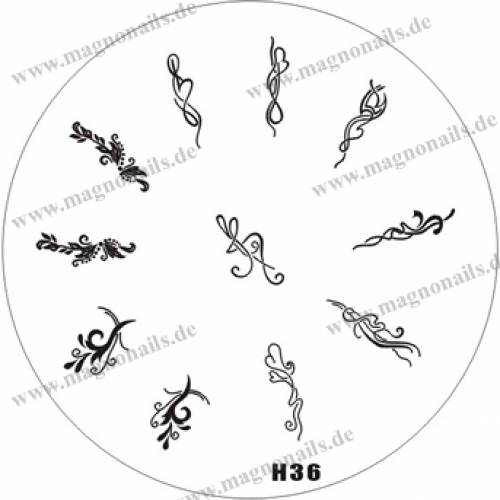 Nail Stamping Schablone H36