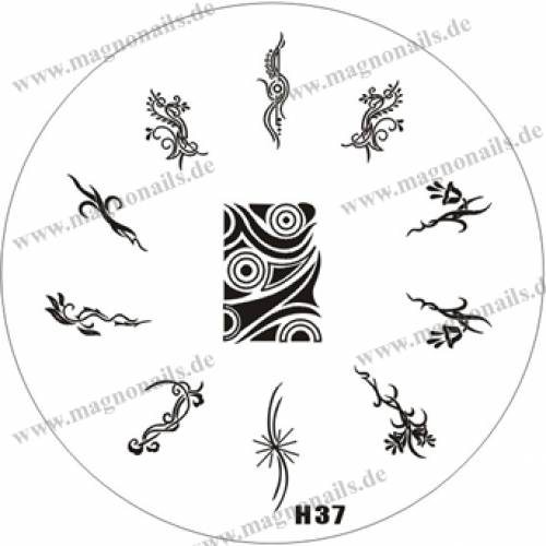 Nail Stamping Schablone H37