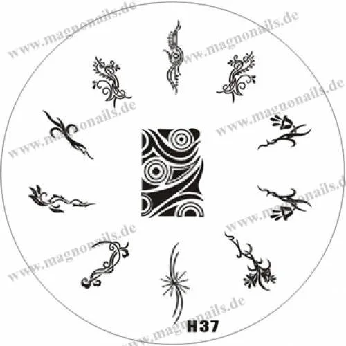Nail Stamping Schablone H37