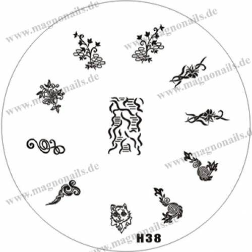 Nail Stamping Schablone H38
