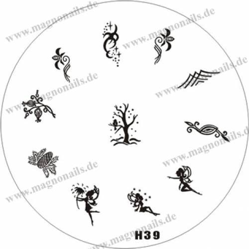 Nail Stamping Schablone H39