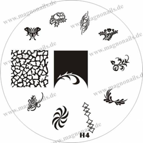 Nail Stamping Schablone H 4